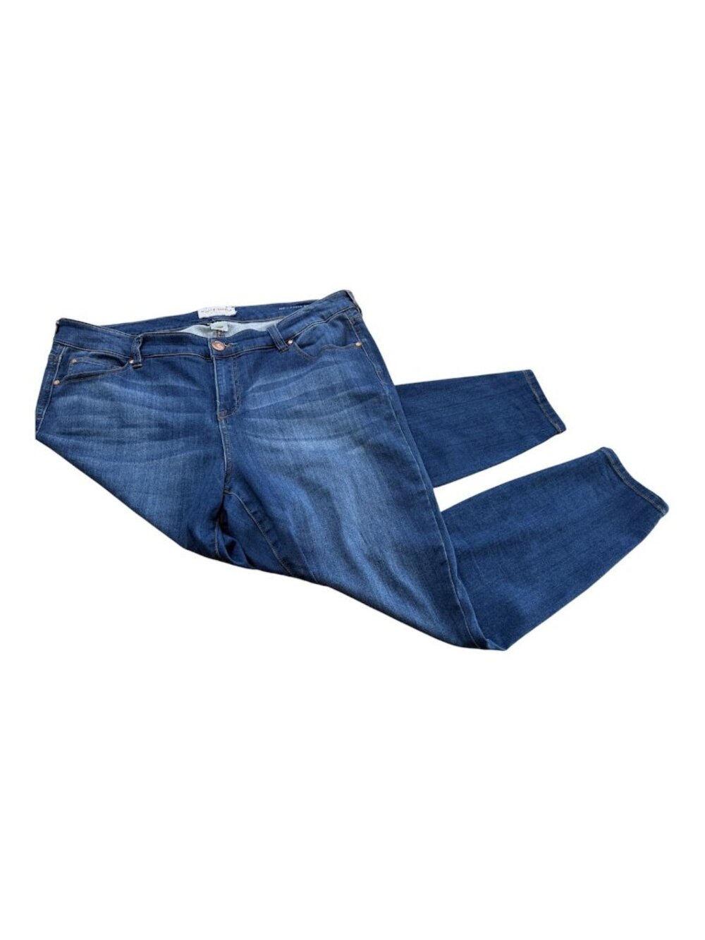 Molly & Isadora Jeans Plus Size 18W Medium Wash Ankle Skinny Stretch Denim Soft